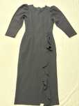 Rochie elegantă midi Zara – neagră, cu volan lateral