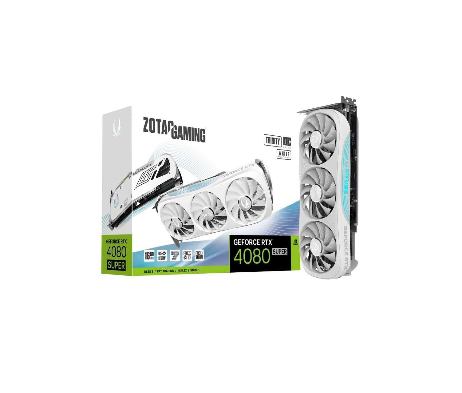 ; Видеокарта ZOTAC Trinity RTX4080Super 16GB GDDR6X OC White