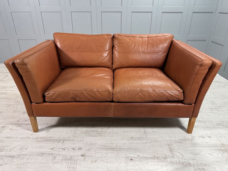 Датски диван 2-ка естествена кожа Д1104