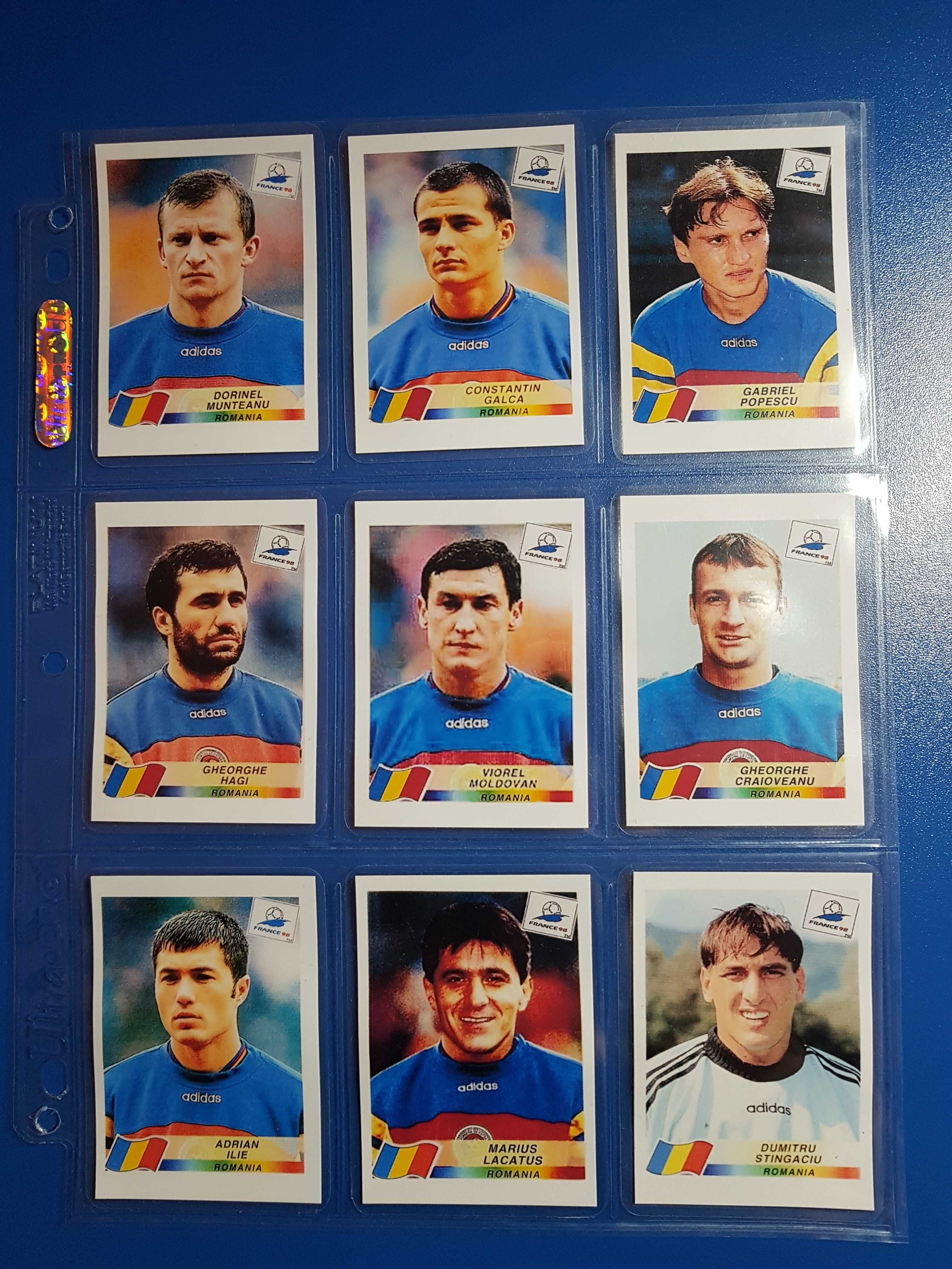 Set complet cartonase laminate Echipa Romaniei Franta 1998