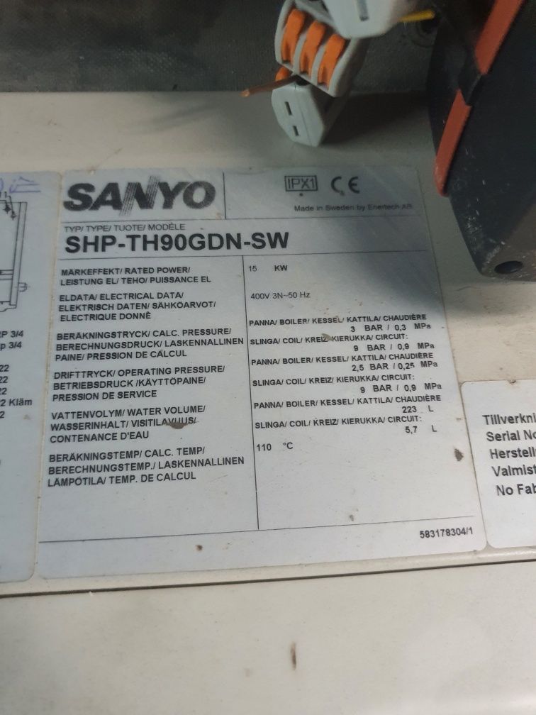 Термопомпа 15 kW, внос Германия , SANYO