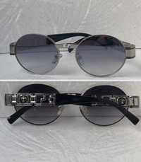 Versace Дамски слънчеви очила кръгли овални прозрачни кафяви черни сив