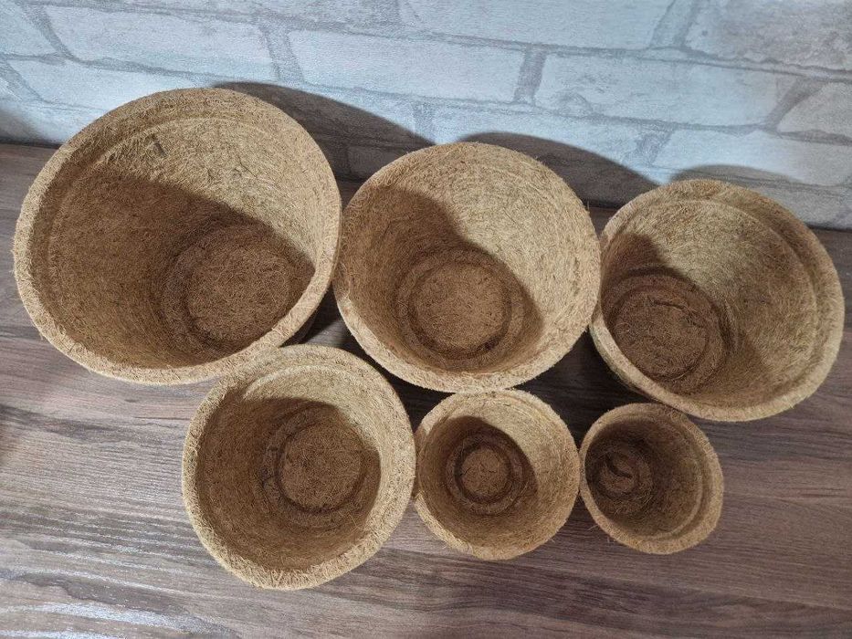 Кокосовые горшки для цветов, для рассады