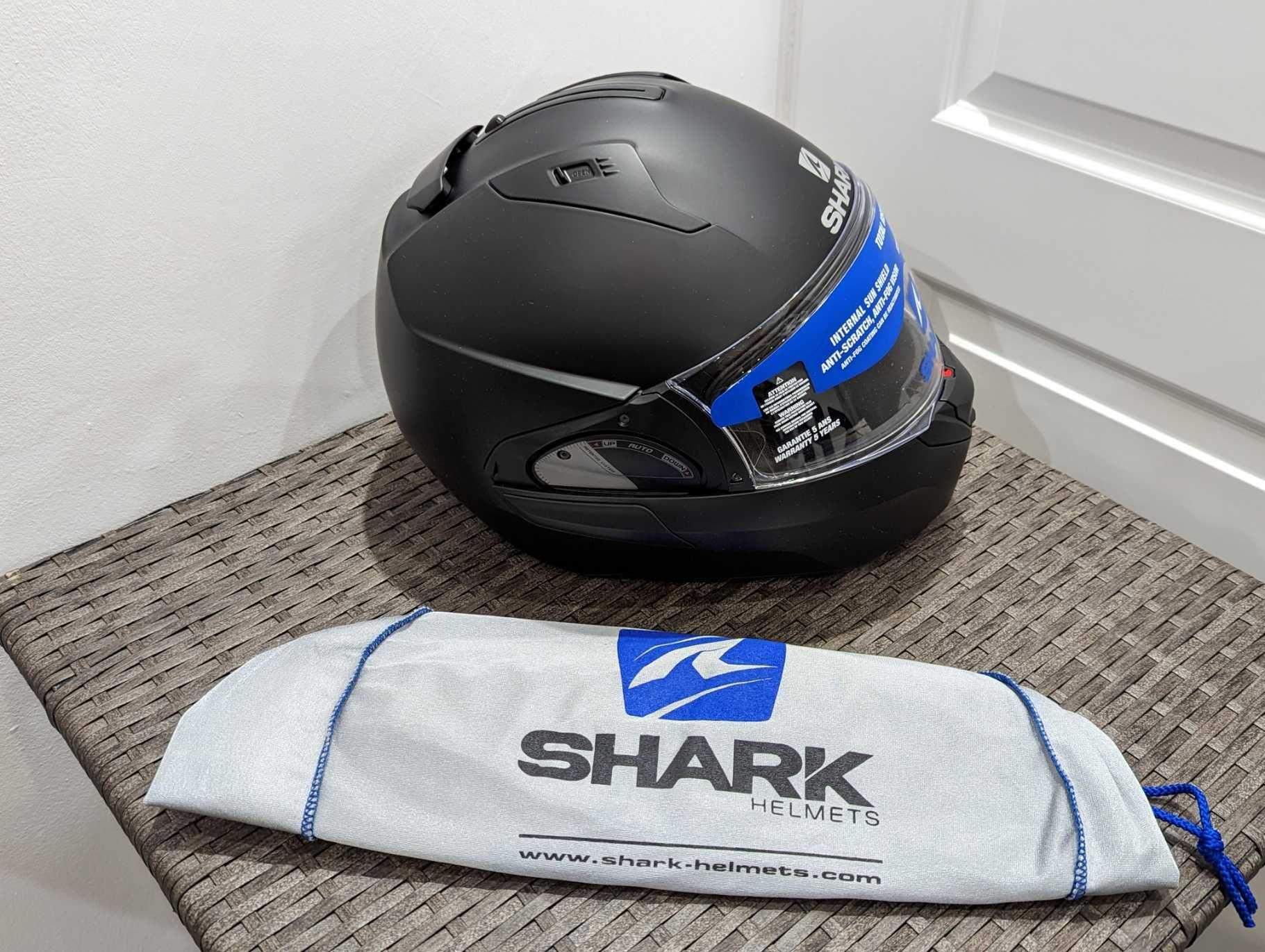 Casca moto Shark Evo-ES, marime S, M - flip-up, ochelari de soare