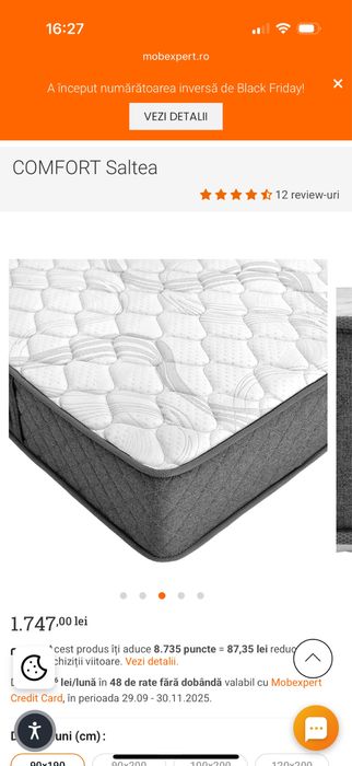 Saltea Comfort Mobexpert 99x190