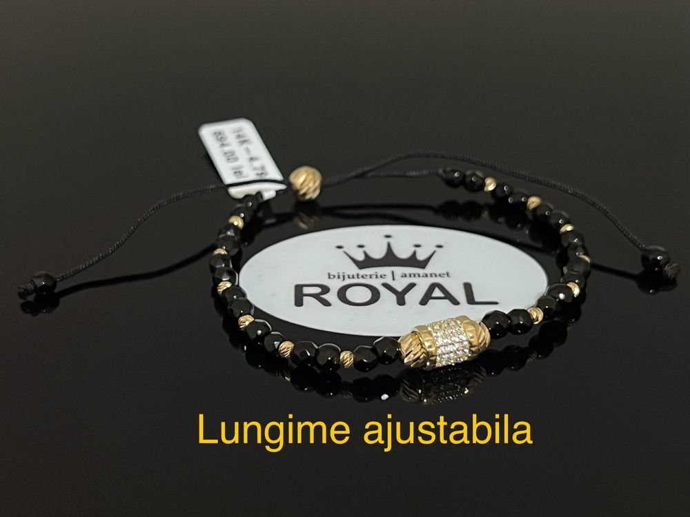 Bijuteria Royal CB : Bratar cu snur bile aur 14k 4,79