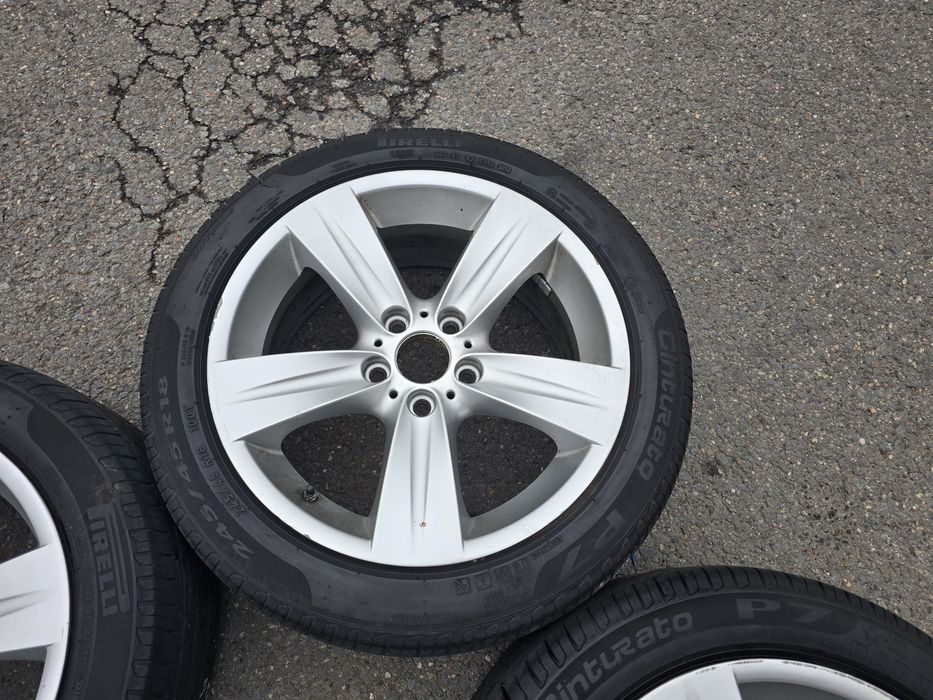 Jante Aliaj R18 BMW F10/F11 + Anvelope Vară 245/45R18 -7mm