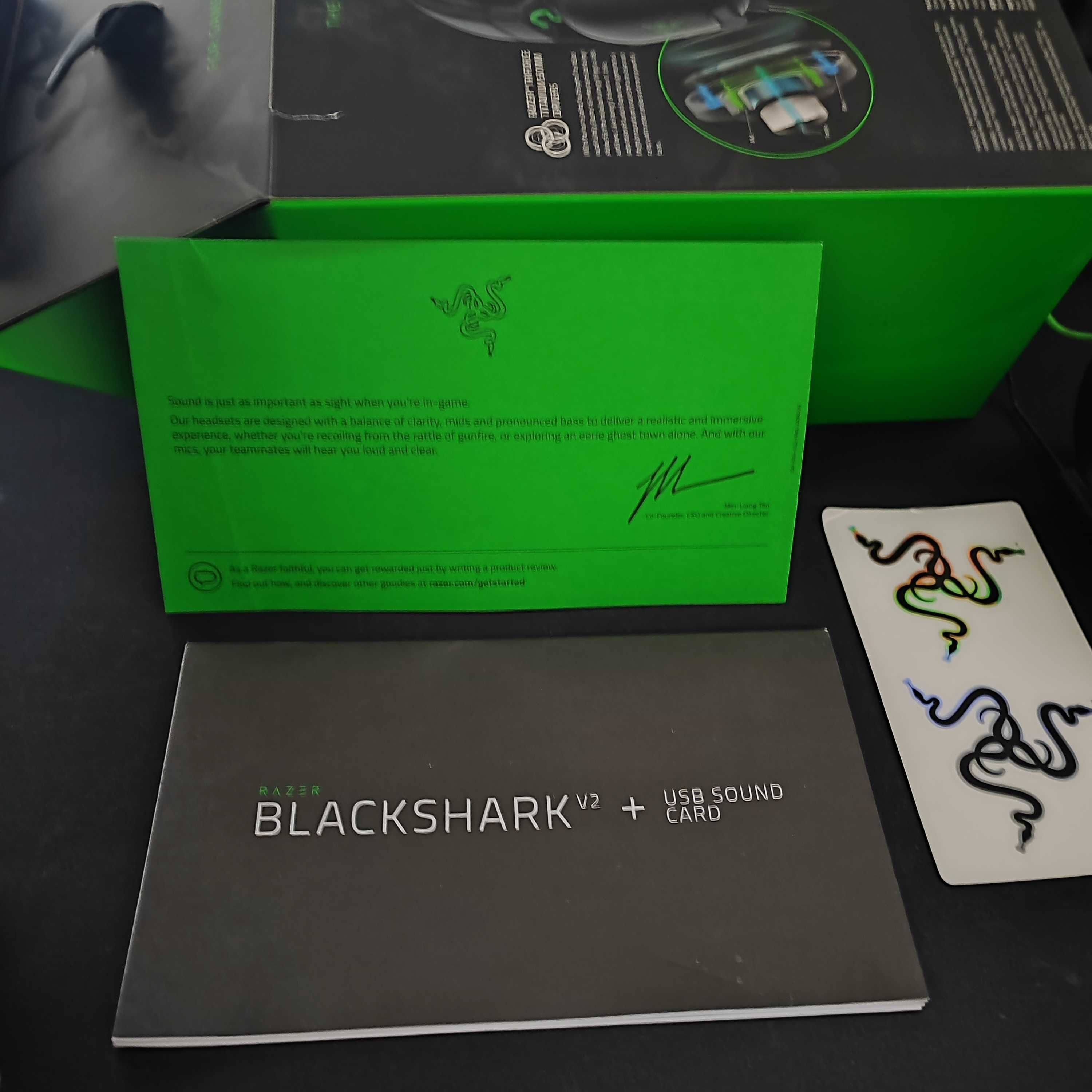 СЛУШАЛКИ Razer BlackShark V2 + usb Sound Card