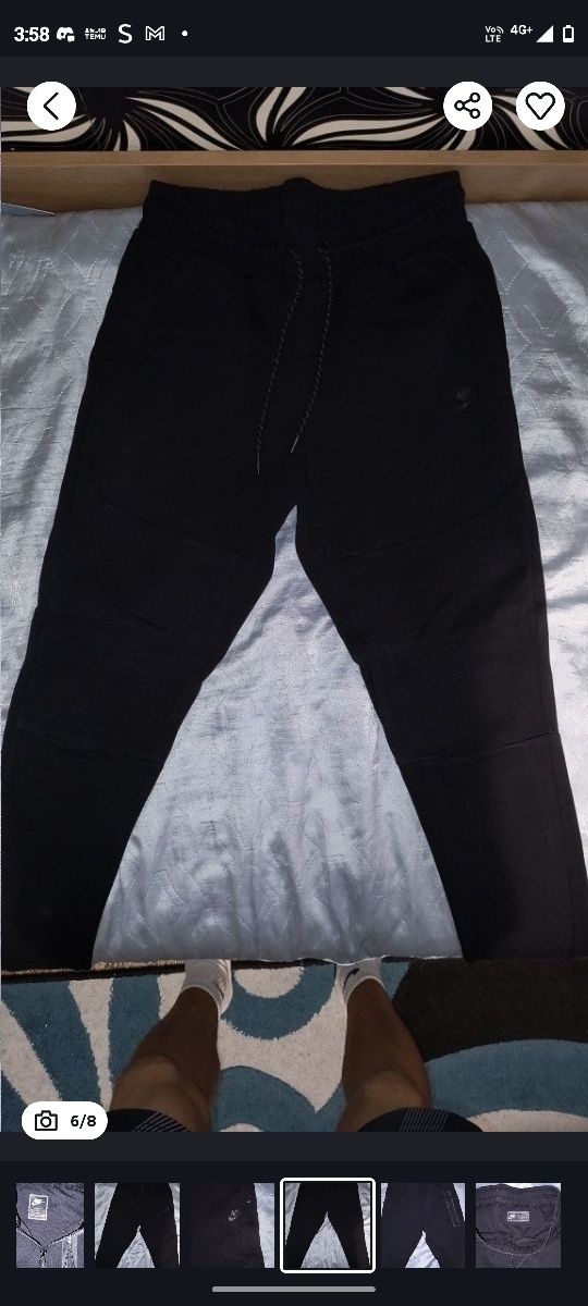 Черна Nike Tech Fleece горнище и долнище на достъпна цена