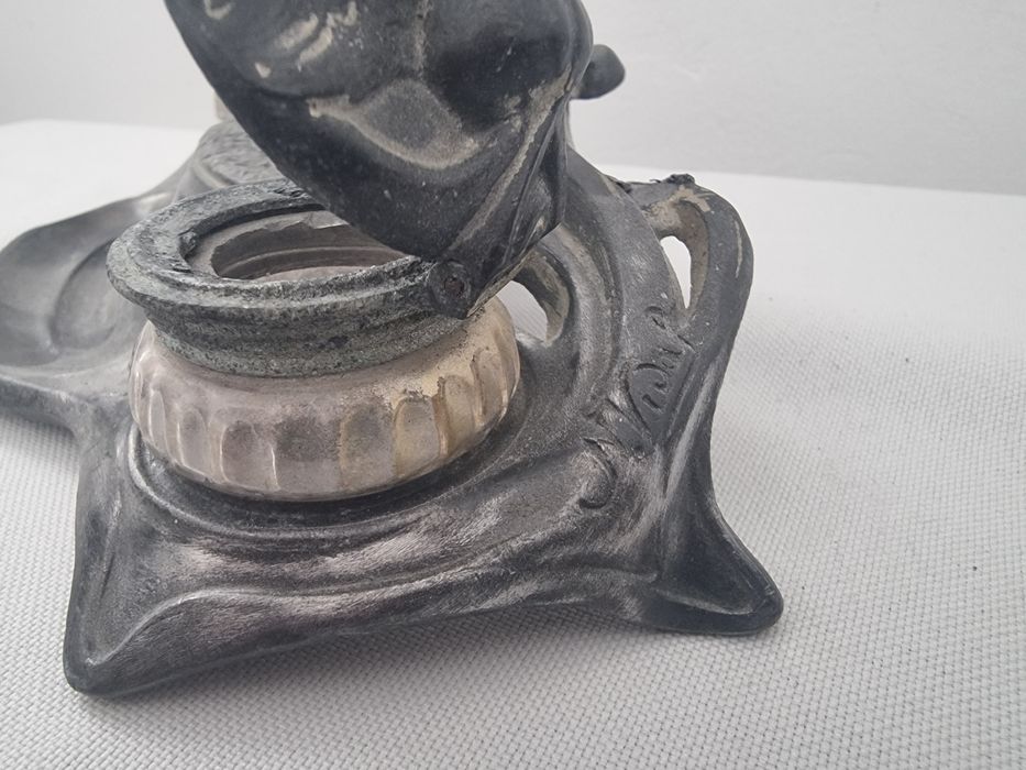 Călimară dublă în stil Art Nouveau francez