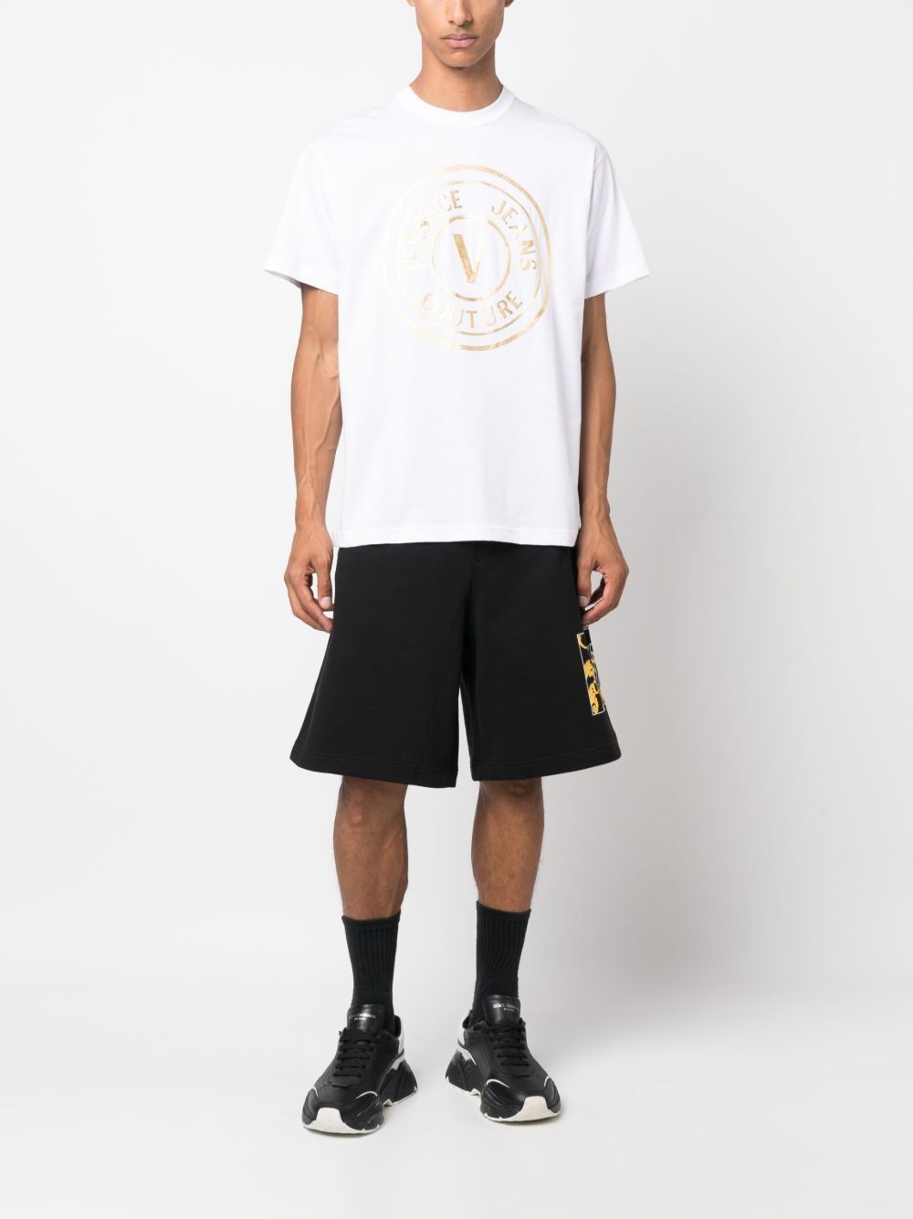 Мъжки къси панталони Versace Jeans Couture logo print track Shorts