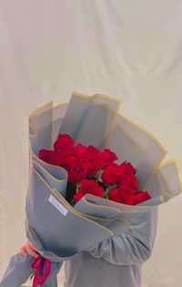Метровые розы по Акции от 500 тг.  1м цветы 101 гул раушан букет