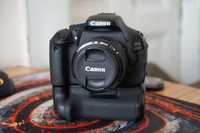 Canon 600D + Canon 50mm 1.8 + Grip + 5 baterie