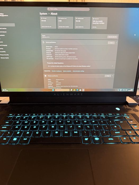 Laptop Alienware m17 r2