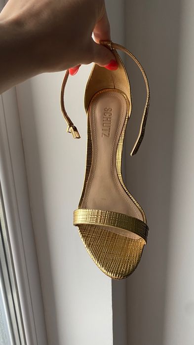 Schutz sandale 100mm finish auriu