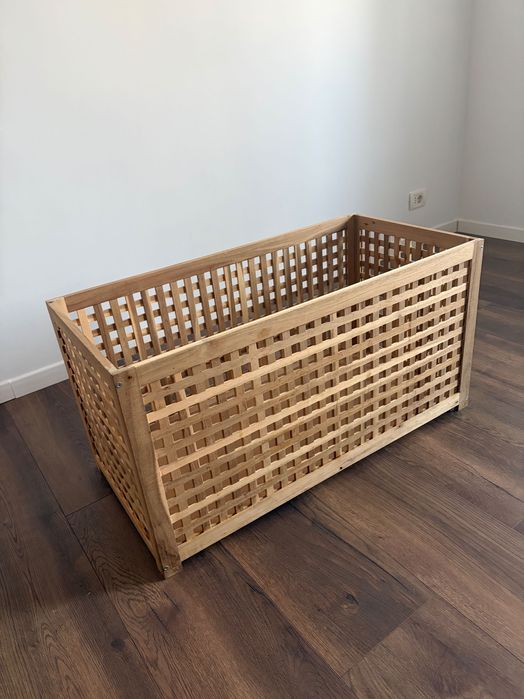 Masa cu spatiu depozitare, lemn masiv, Ikea