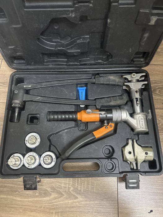 Гидравлический пресс TIM + экспандер PEX 16–32 мм (полный комплект)