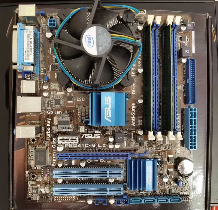 placa de baza completa Asus P5G41C-M LX cu procesor si rami