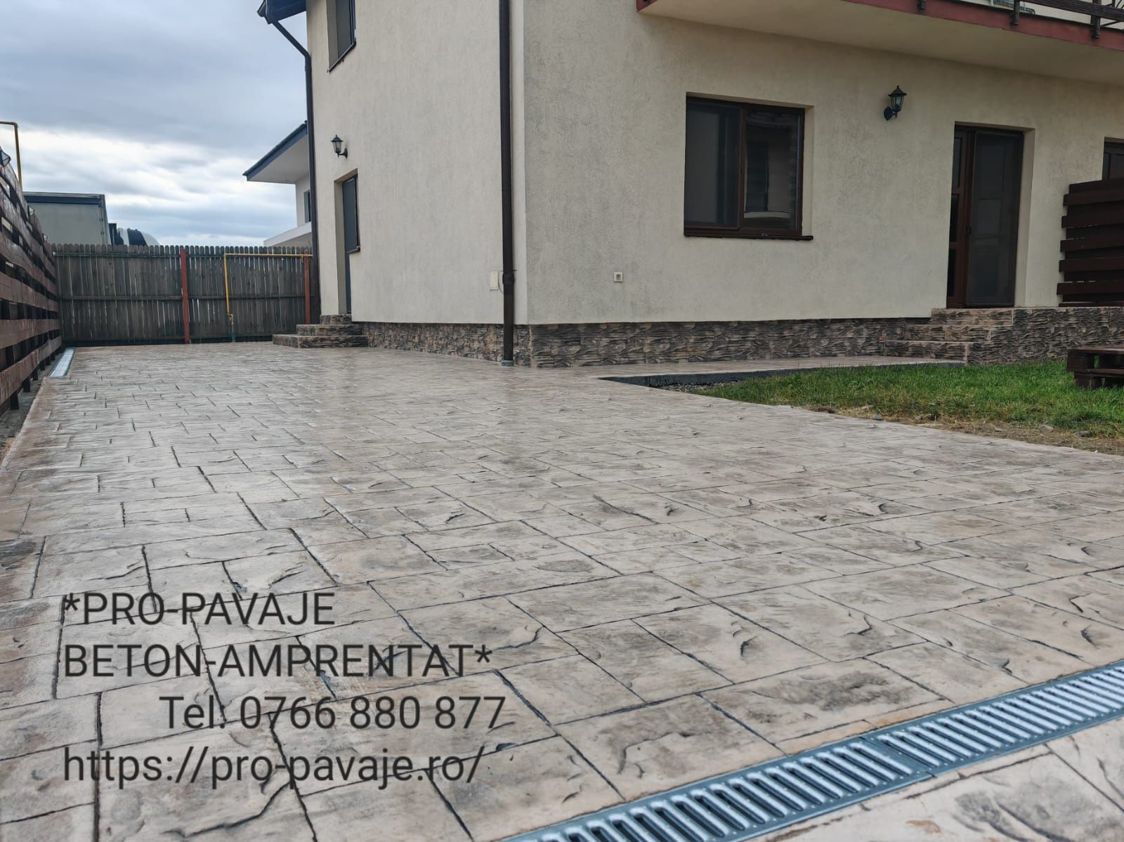 Pavaje din beton amprentat în Argeș, Vâlcea, Sibiu, Dolj, Gorj, Olt.
