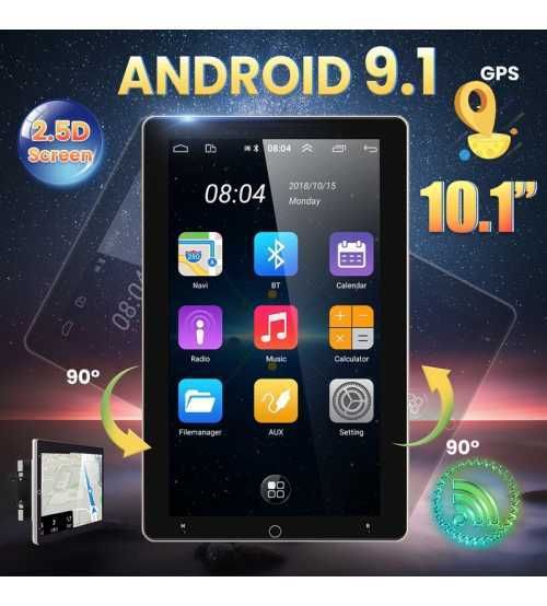 Dvd Auto Android, Radio, Usb, Ecran Rotatv, Tableta, 10 Inch, garantie