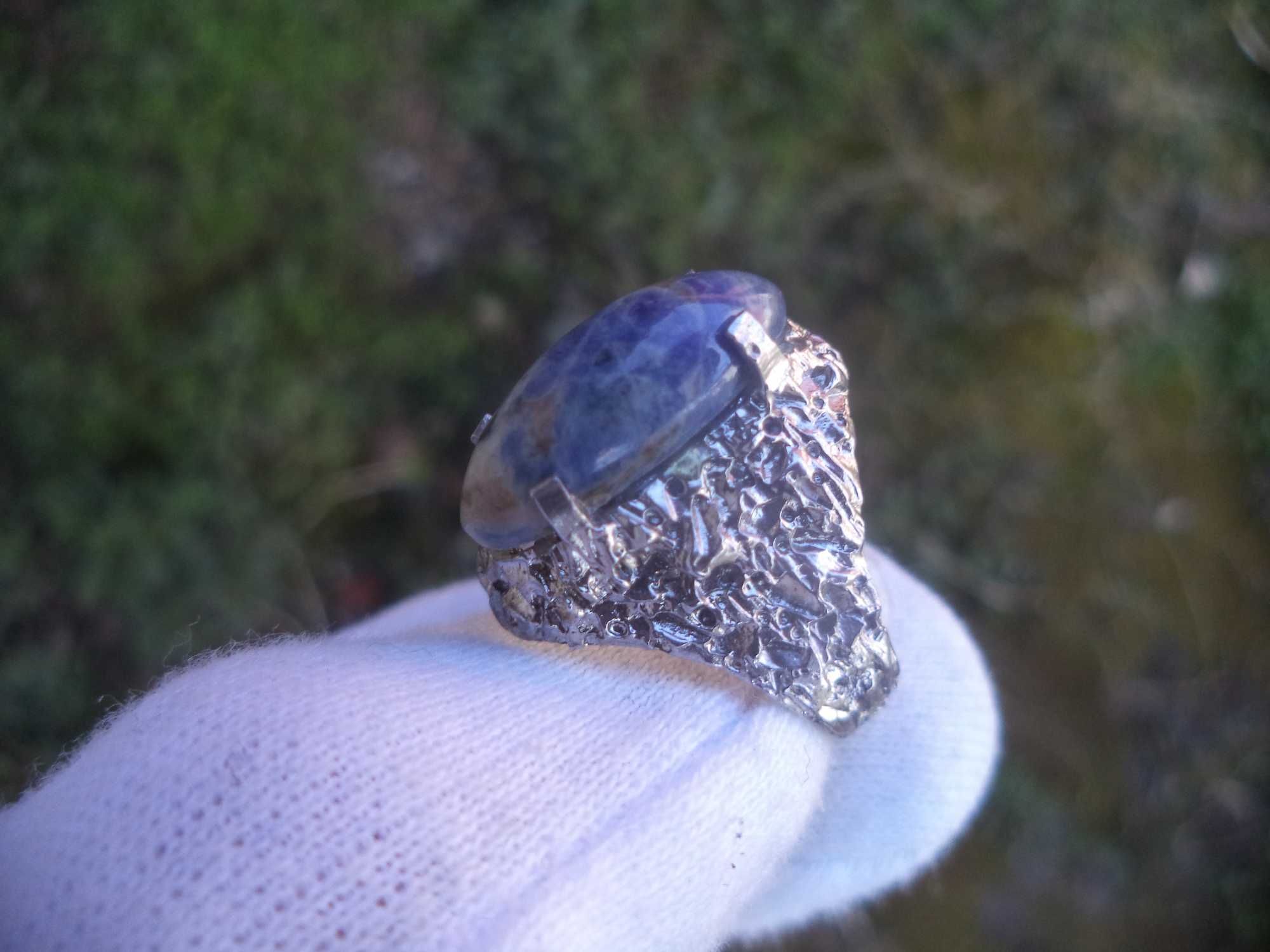 Старинни сребърни антикварни изумителни пръстени родонит и содалит
