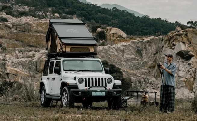 Cort de acoperiș auto 144x206 cm, 2-3 pers, Bush Cruiser 140 Wild Land