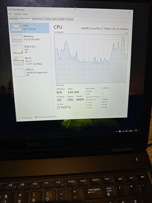 Dell 5580 I7 7600U 16 GB SSD 500 GB Baterie Noua
