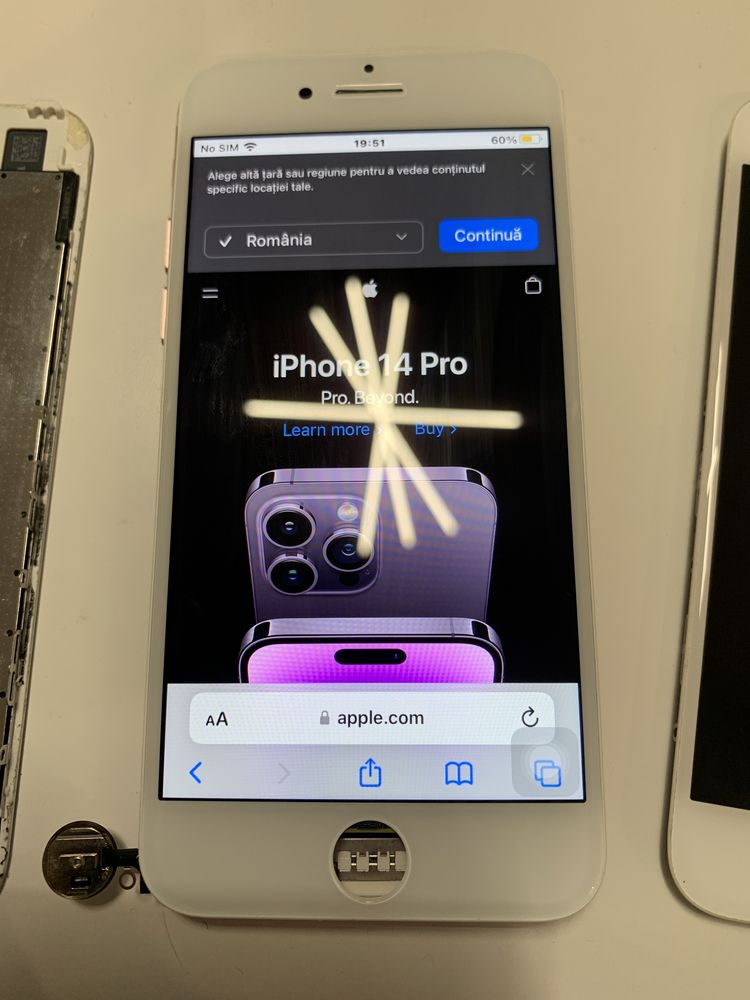 Display lcd ecran iphone 7 alb negru original apple din demzmebrari