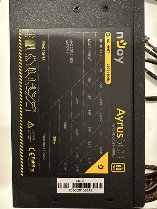 Sursa nJoy Ayrus 500W 80PLUS