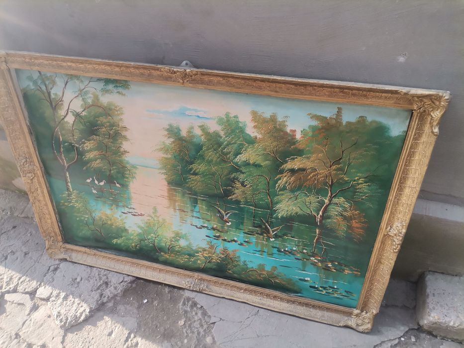 Tablouri mari pictate pe pânză