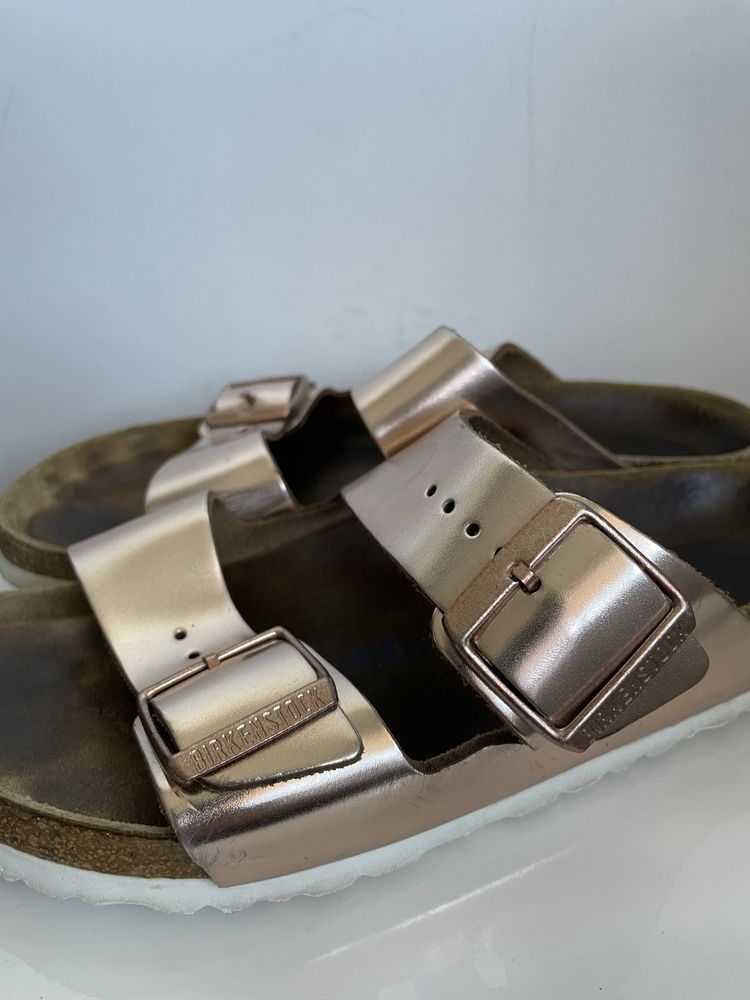 Birkenstock Arizona rose gold piele 40