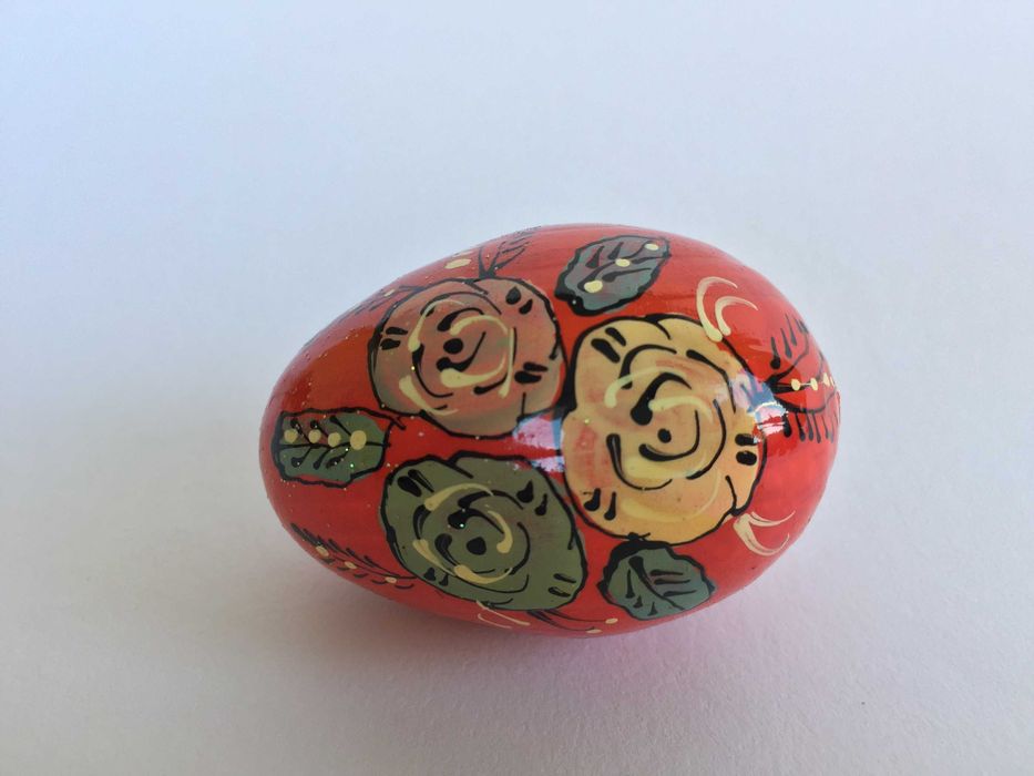 Великденско яйце, дървено №9 -  рози 2