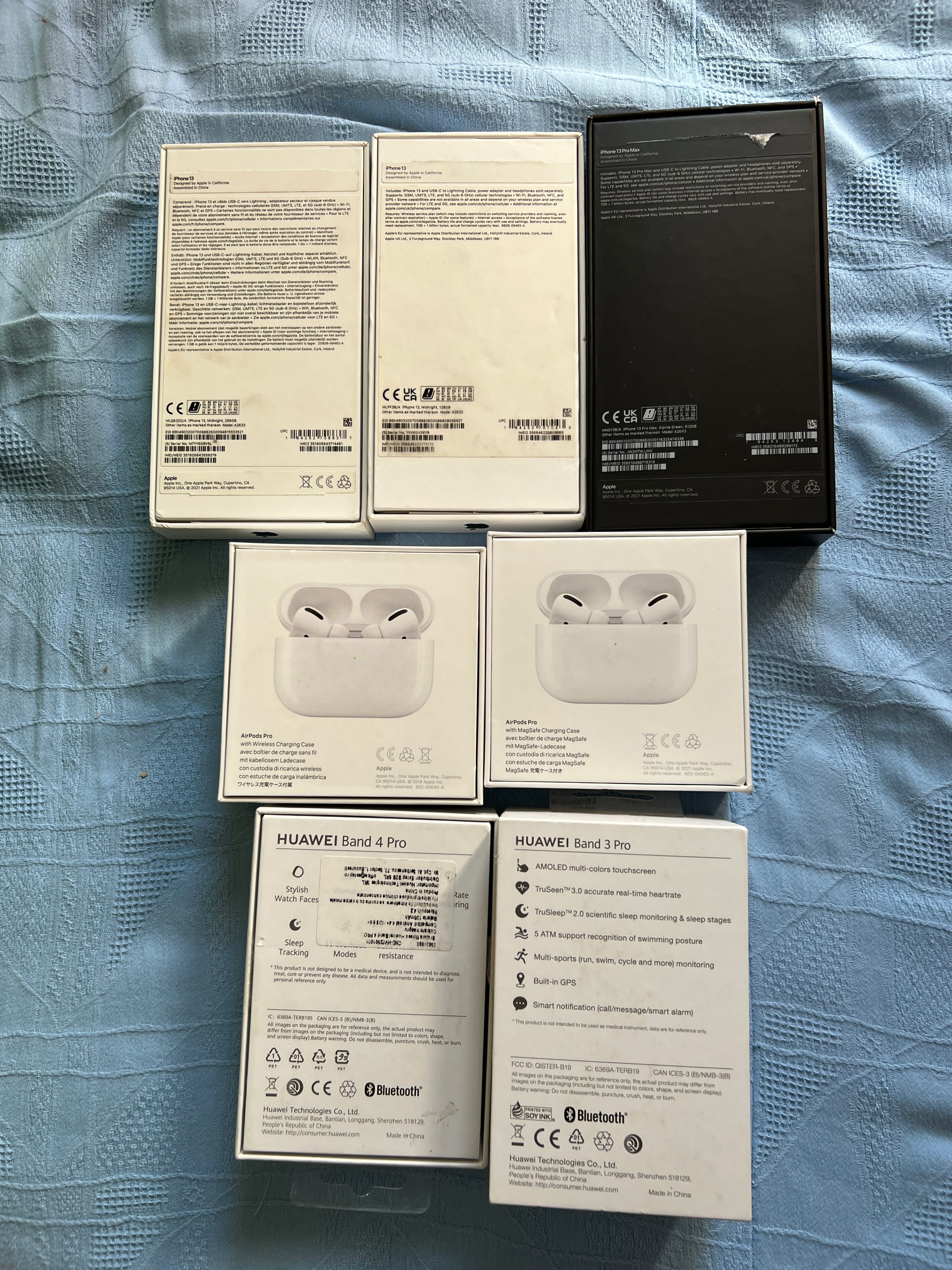 Lot cutii Apple Iphone 13 pro max,13,AirPods Pro,Huawei