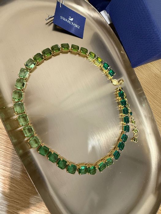 Colier Swarovski millenia verde degrade