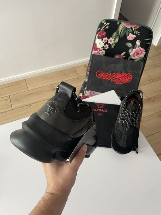 Adidasi Versace Chain Negru
