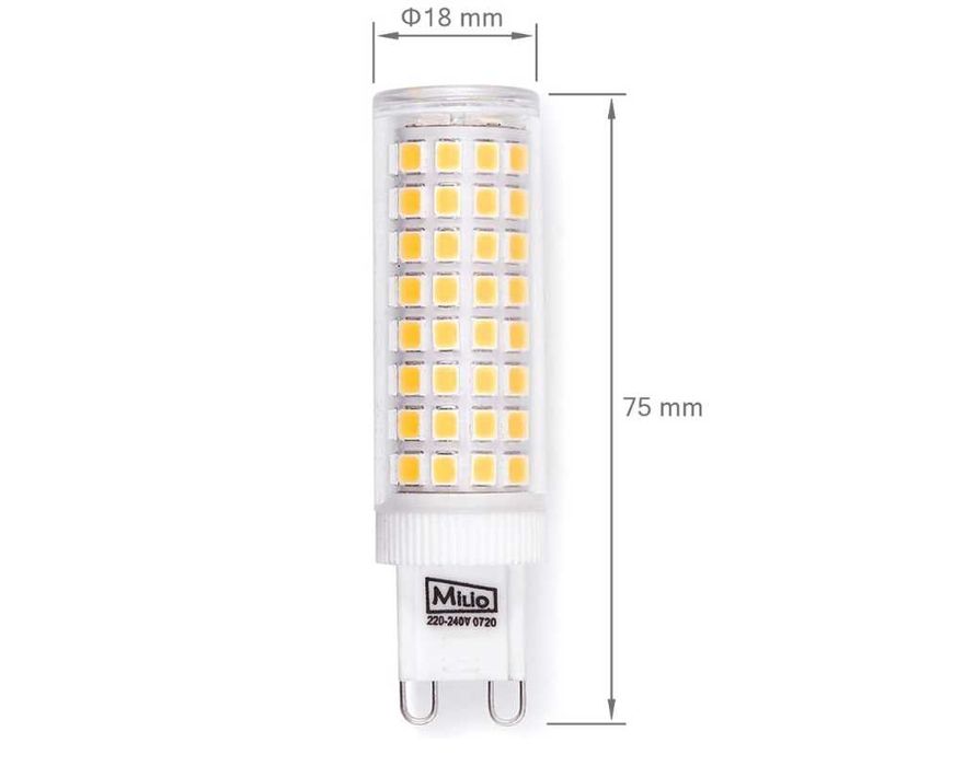 LED крушка MILIO G9 12W 1020 lm Топло бяло 3000К