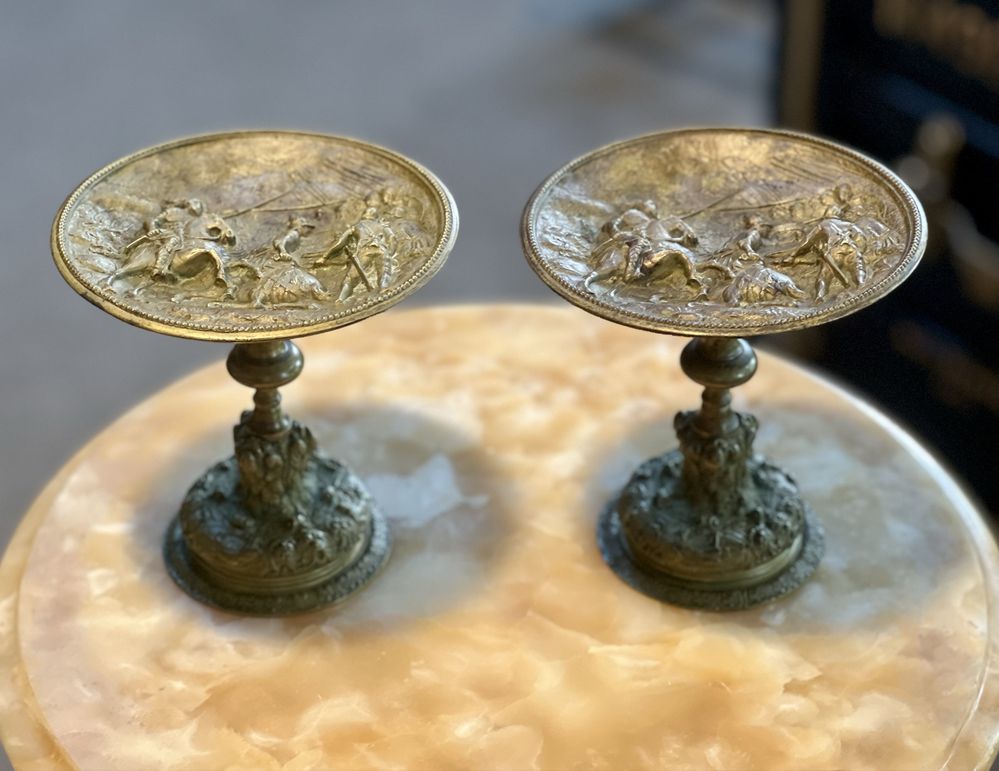 Set 2 Cupe decorative Bronz *** vintage / antic / vechi / retro ***