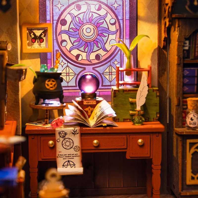 Миниатюрна къщичка: The Magic Study – DIY комплект за хоби и декорация