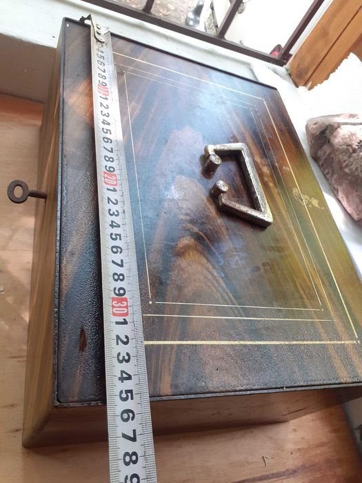 Стара каса сейф касетка банка с ключ