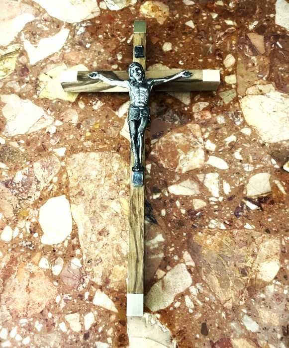 Deosebit lot-crucifix-statueta argintata-onix-Spania