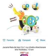 Jucarie Rata de tras 2 in 1 cu cilindru directionare bile Yookidoo