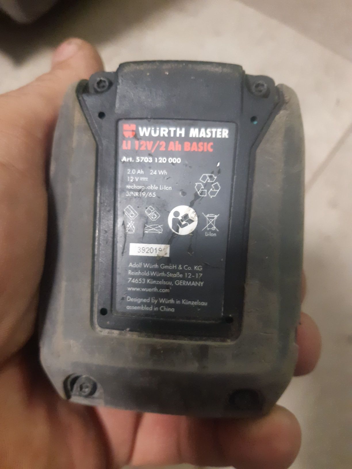 Acumulator wurth M Cube 12v 2A