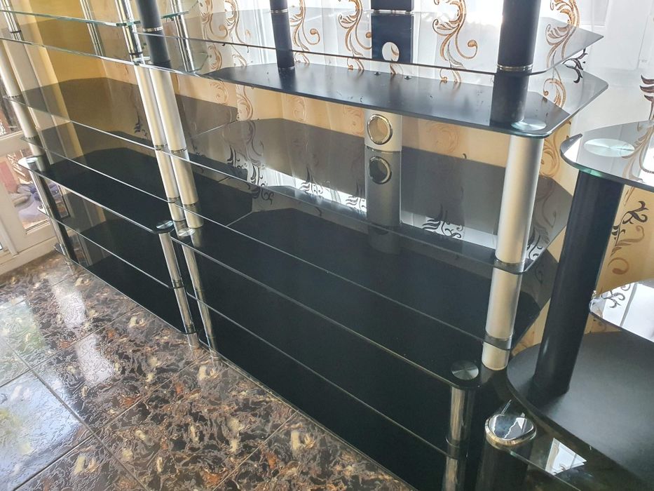 Stand tv din sticlă