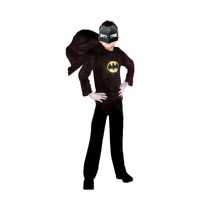 Set costum clasic Batman IdeallStore®, 5-7 ani, 110-120 cm, negru