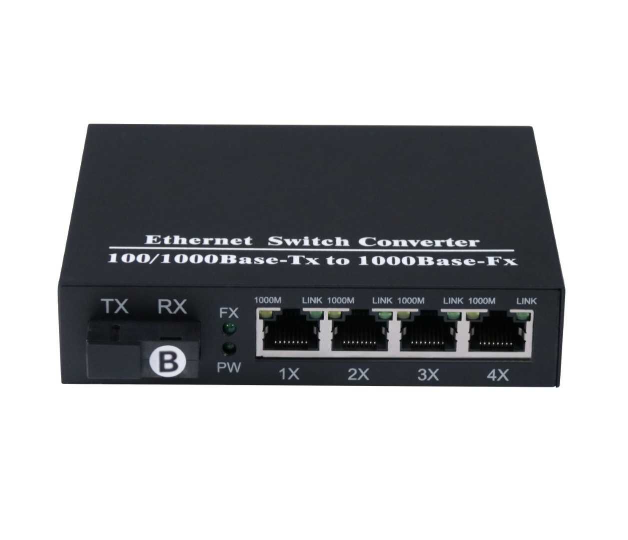 Media Convertor Gigabit Cu 4 Port RJ45 Tip B
