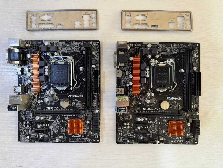 ASRock H110 HDV 1151 soket DDR4 holati ideal + garantiya