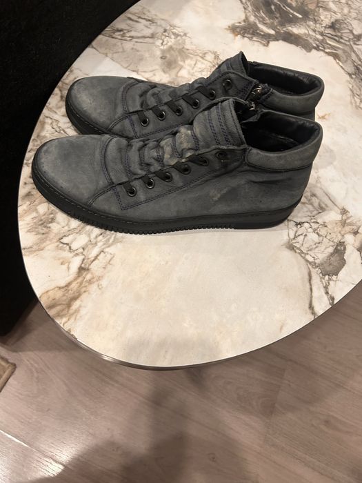 Pantofi piele intoarsa albastru 42