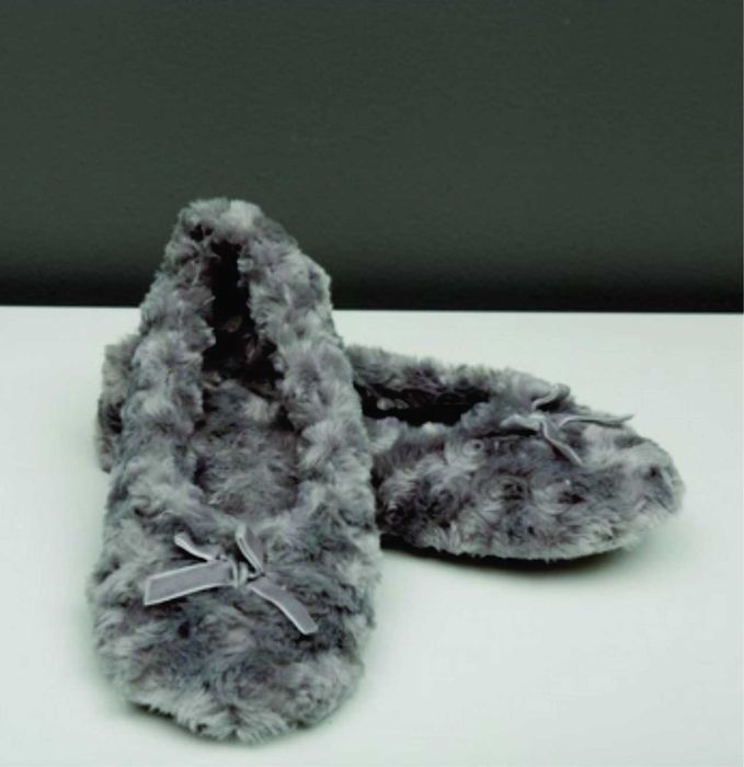 Плюшени пантофи в сиво – нови