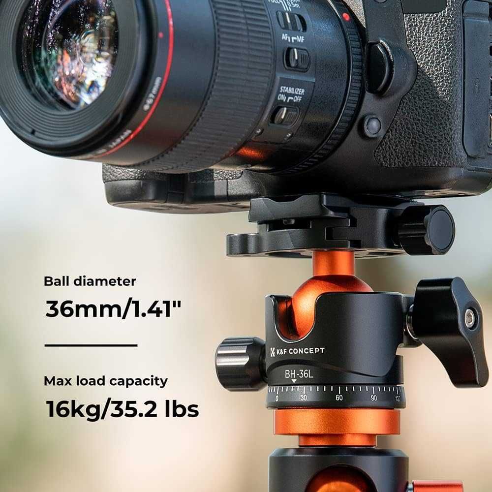 K&F Concept Ябълковидна глава за статив BH-36L