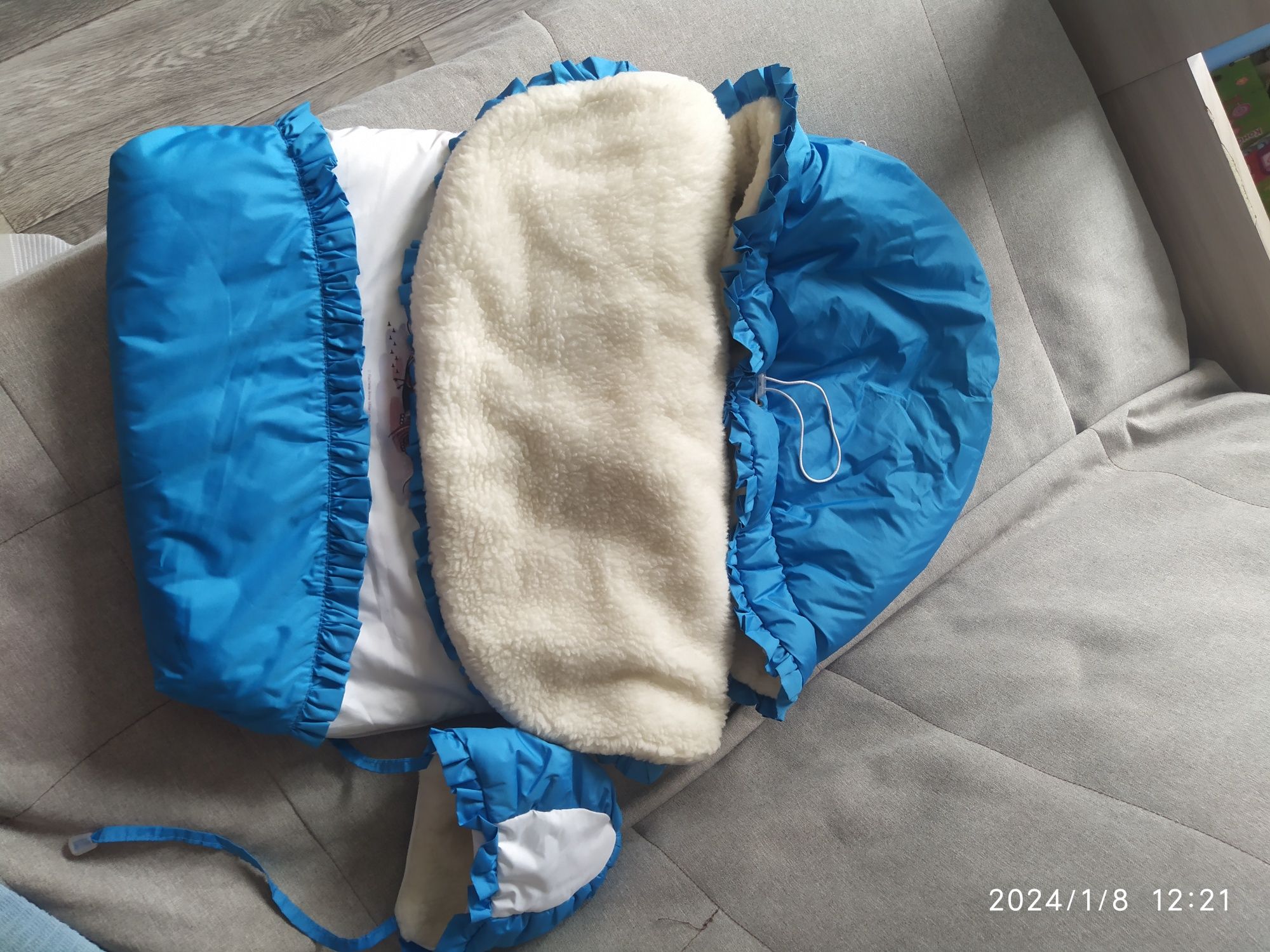 Конверт зимний для новорожденного